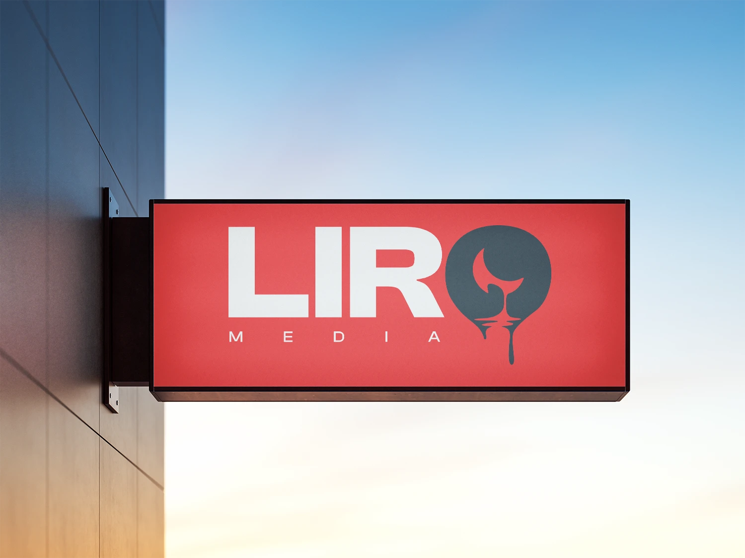 Liro Media Logo Design Mockup