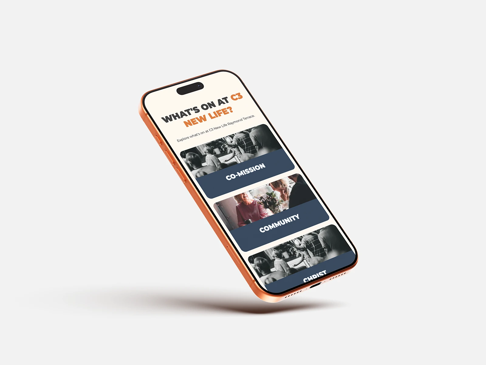 C3 New Life Mobile Website Design