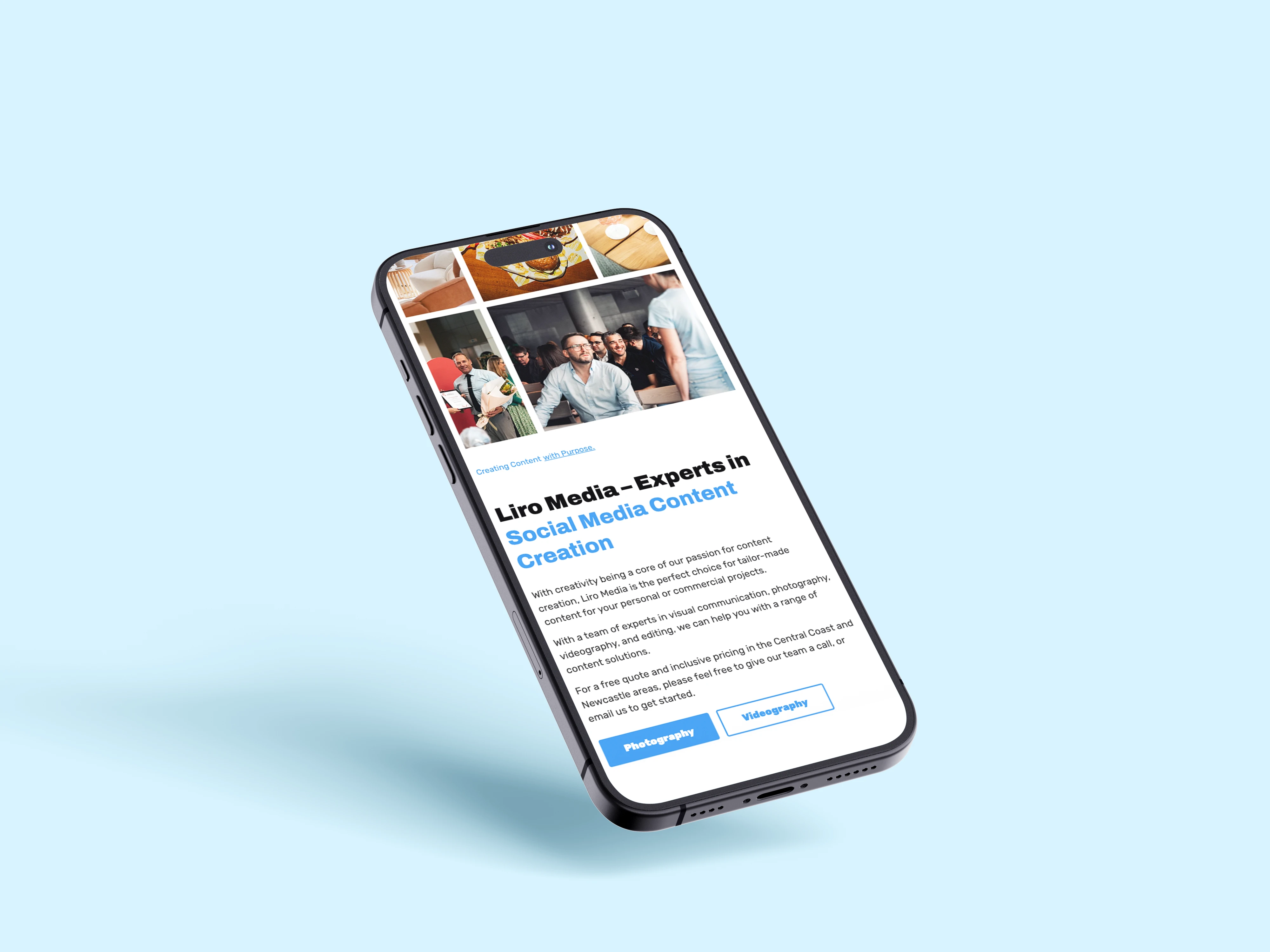 A website for Liro Media